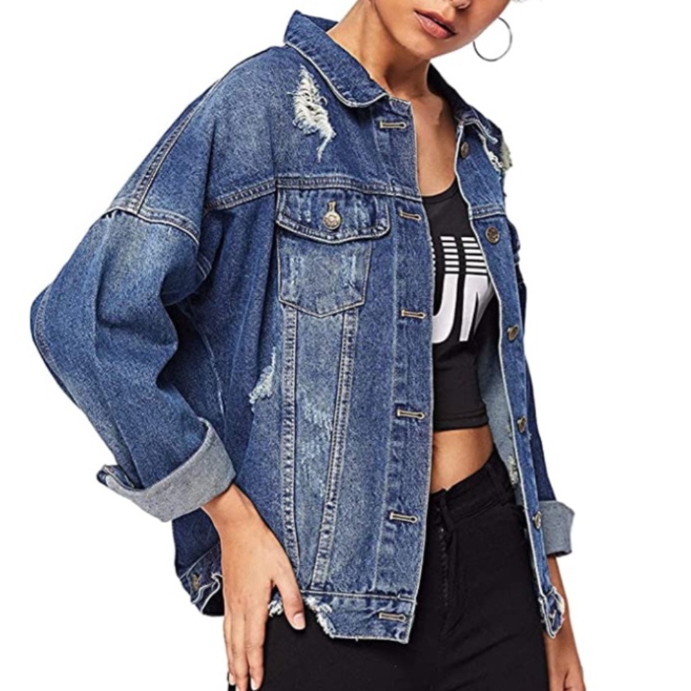 Distressed Denim Jacket - Picture 3 of 3